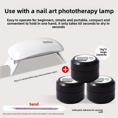 Solid Patch Adhesive Nail Glue