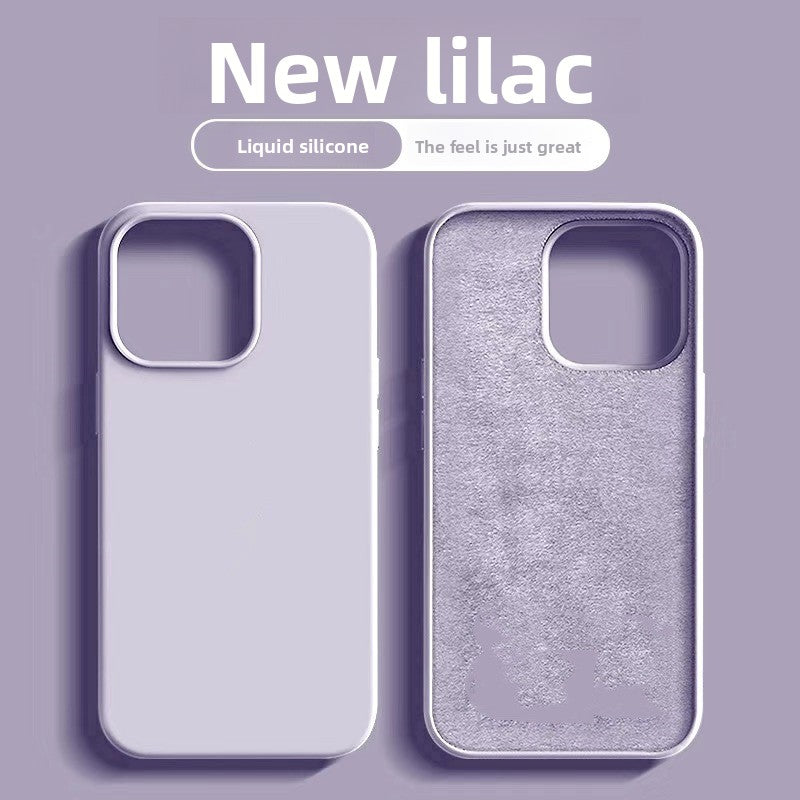 Solid Silicone Full Coverage Phone Case for iPhone 11-17 Series