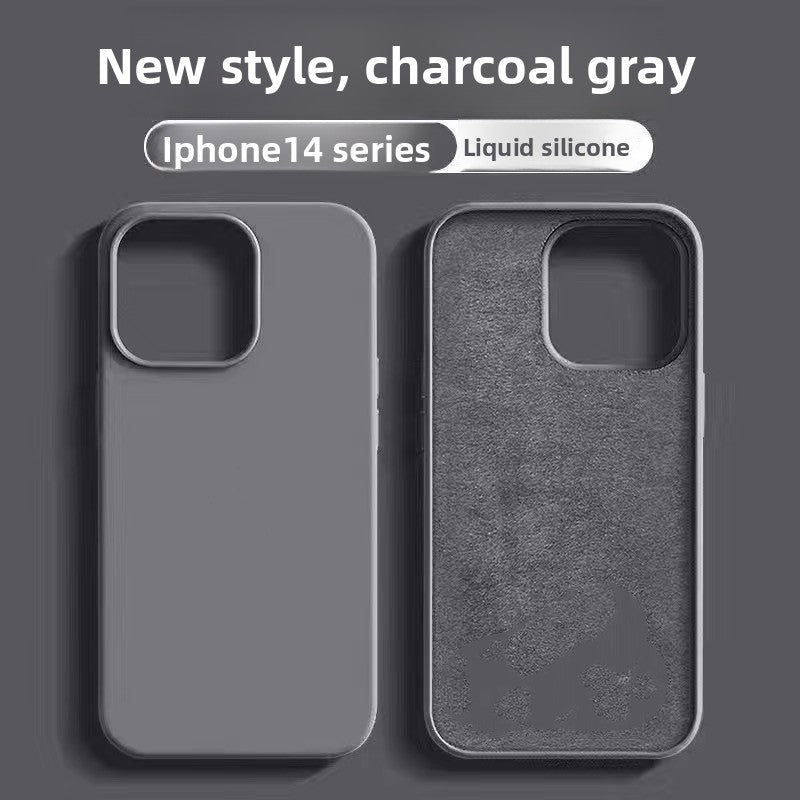 Solid Silicone Full Coverage Phone Case for iPhone 11-17 Series