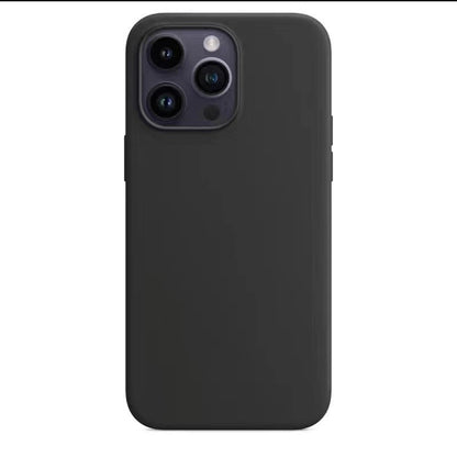 Solid Silicone Full Coverage Phone Case for iPhone 11-17 Series