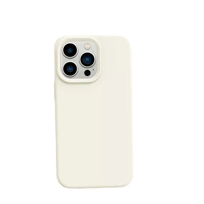 Solid Silicone Full Coverage Phone Case for iPhone 11-17 Series