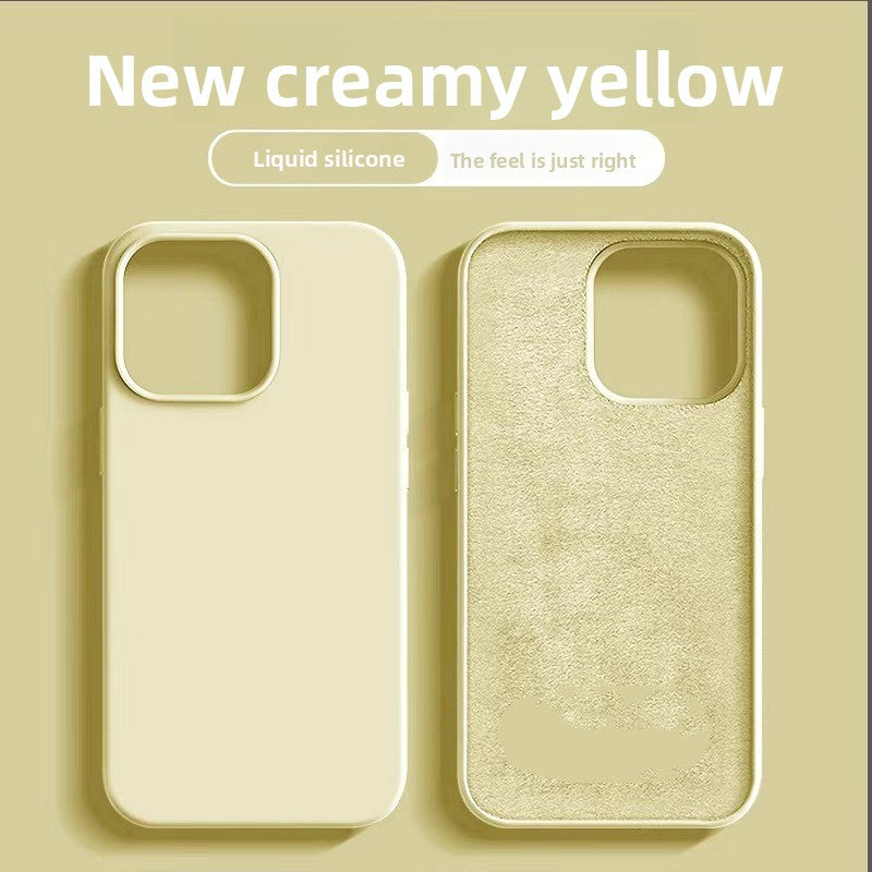 Solid Silicone Full Coverage Phone Case for iPhone 11-17 Series