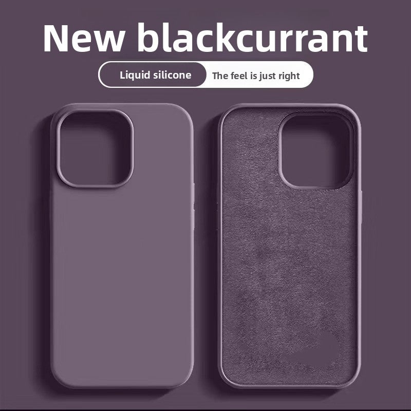 Solid Silicone Full Coverage Phone Case for iPhone 11-17 Series
