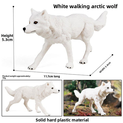 Solid Simulation Wild Wolf Animal Model for Kids Educational Toy
