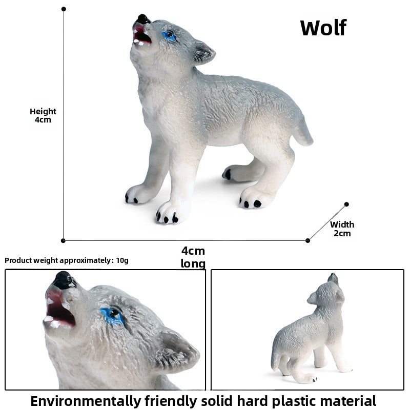 Solid Simulation Wild Wolf Animal Model for Kids Educational Toy