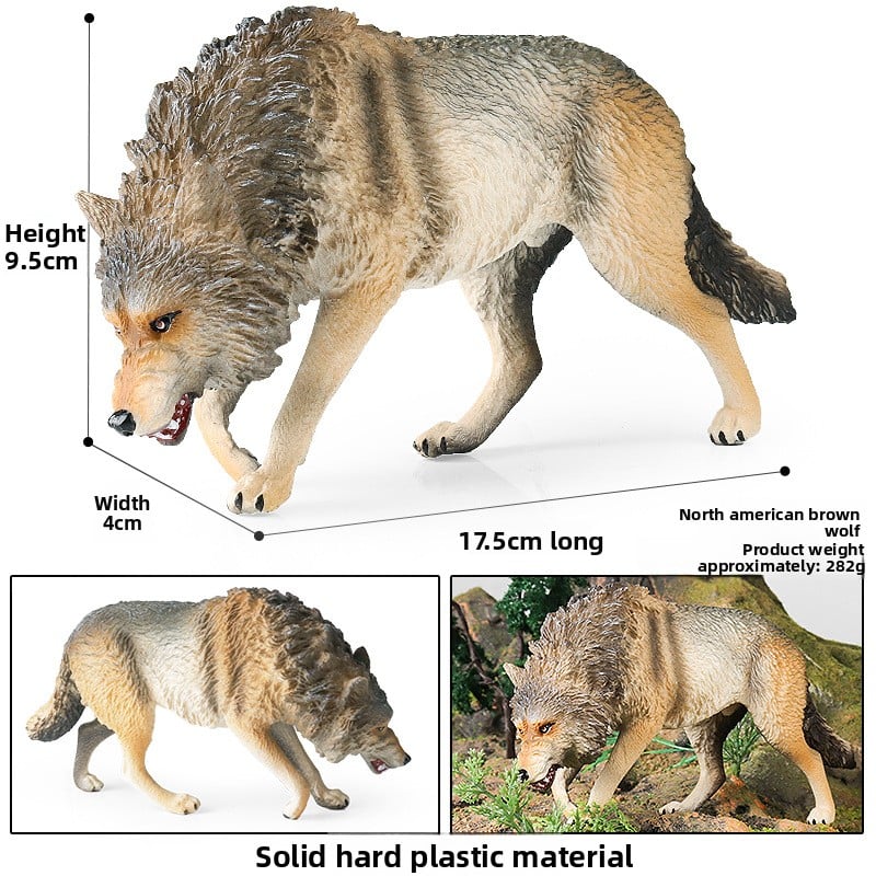 Solid Simulation Wild Wolf Animal Model for Kids Educational Toy