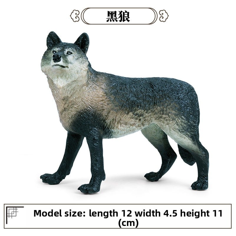 Solid Simulation Wild Wolf Animal Model for Kids Educational Toy