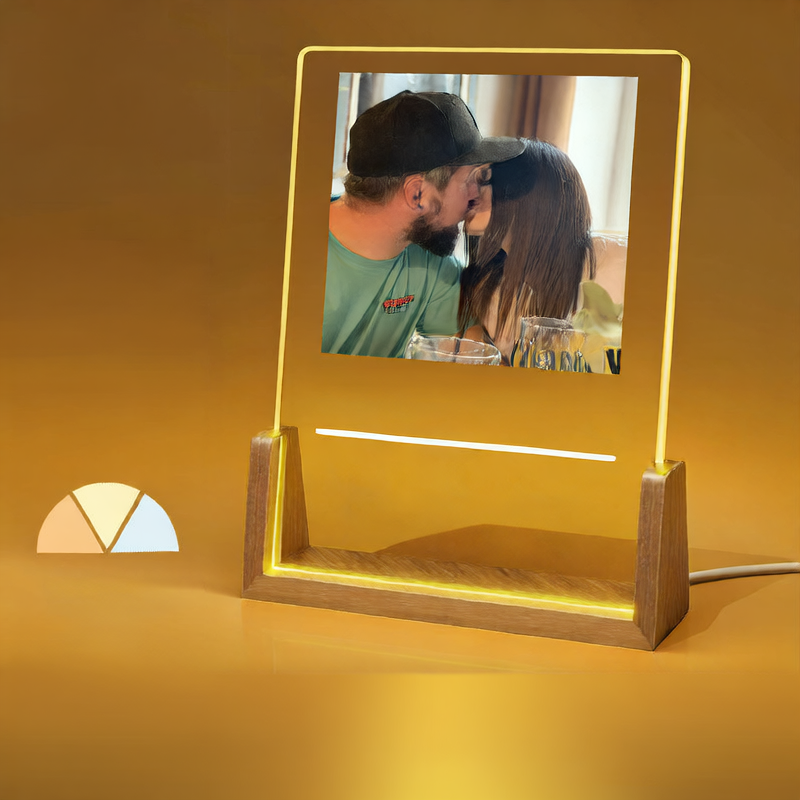 Solid Wood Base Acrylic Ambient Light