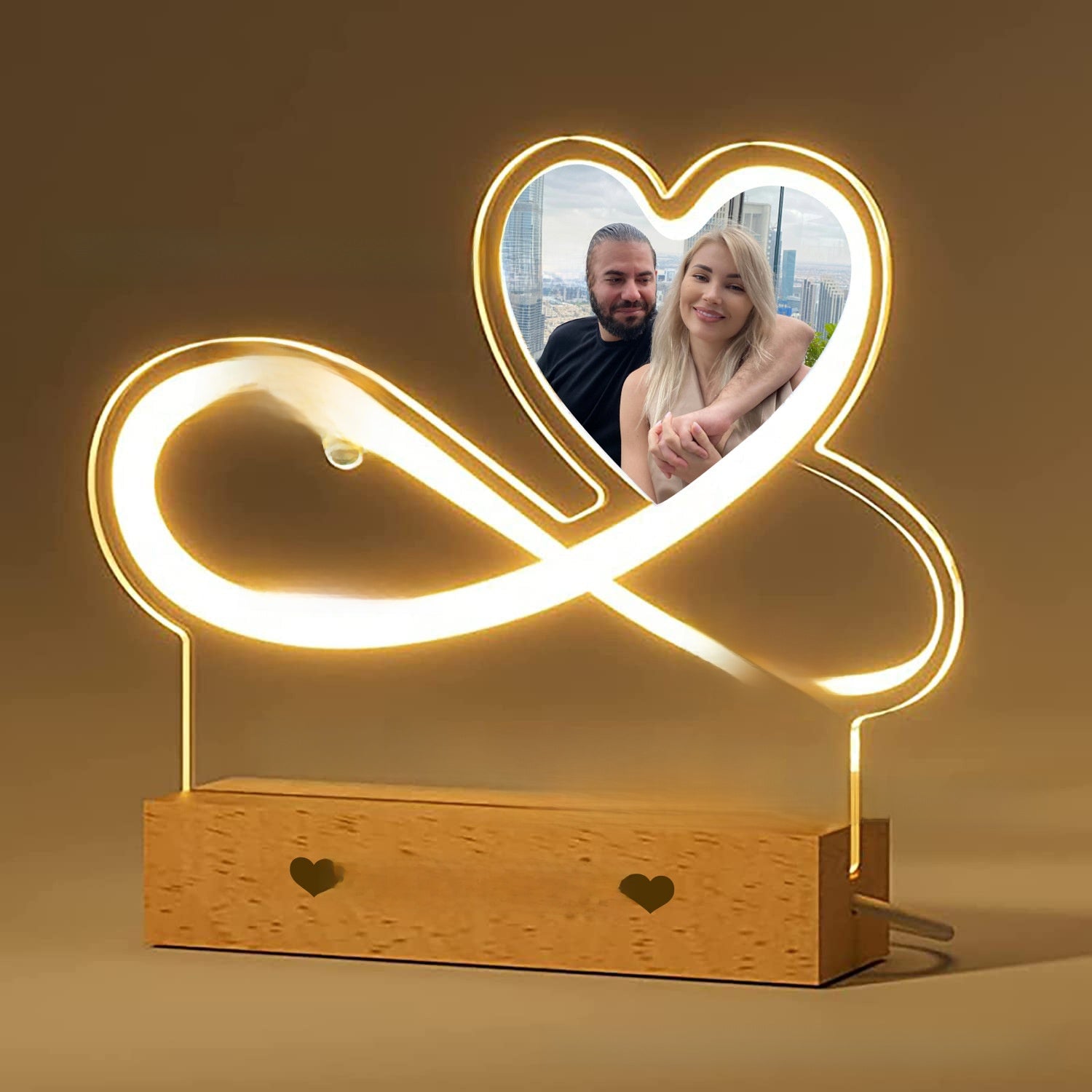 Solid Wood Base Acrylic Ambient Light