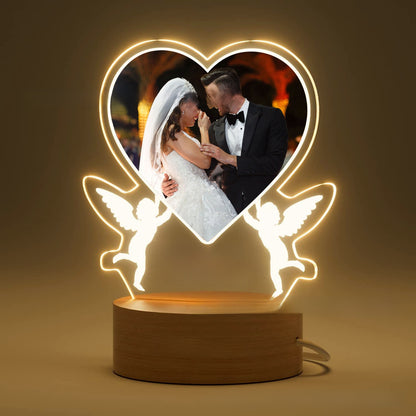 Solid Wood Base Acrylic Ambient Light