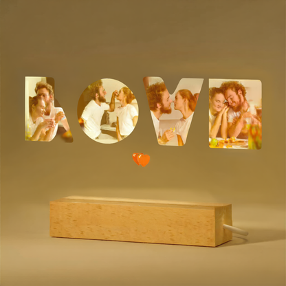 Solid Wood Base Acrylic Ambient Light