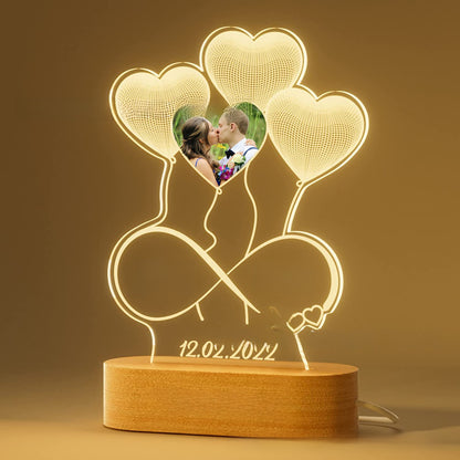 Solid Wood Base Acrylic Ambient Light