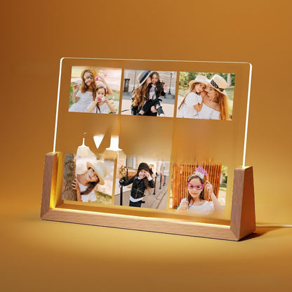 Solid Wood Base Acrylic Ambient Light