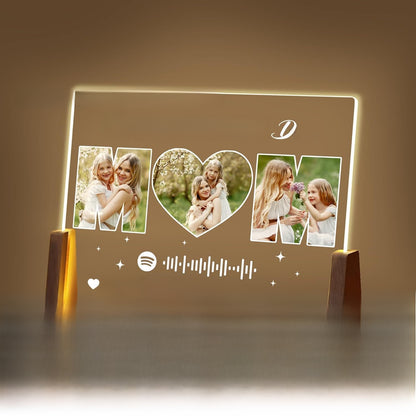 Solid Wood Base Acrylic Ambient Light