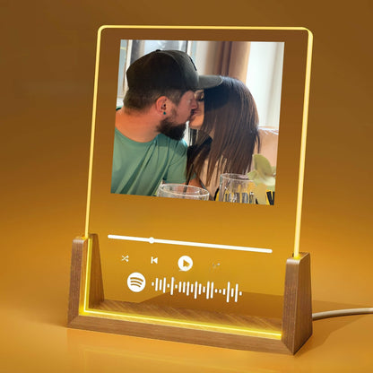 Solid Wood Base Acrylic Ambient Light