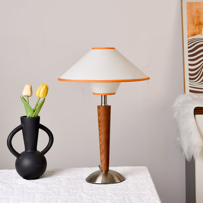 Solid wood bedside lamp
