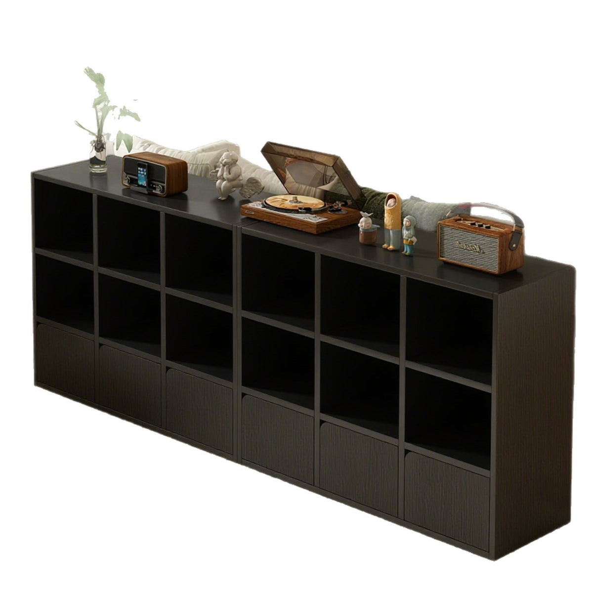 Solid Wood Bookcase Storage Cabinet