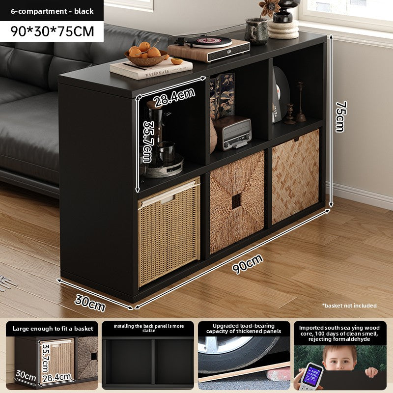 Solid Wood Bookcase Storage Cabinet