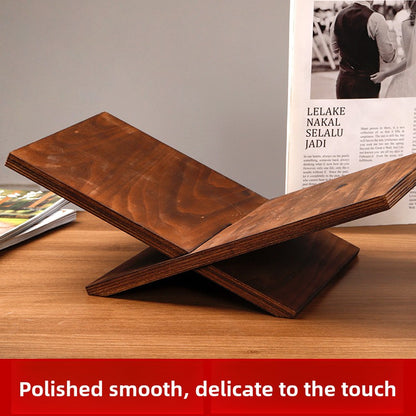 Solid Wood Bookshelf and Magazine Rack