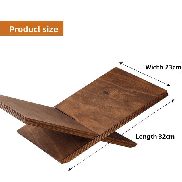 Solid Wood Bookshelf and Magazine Rack