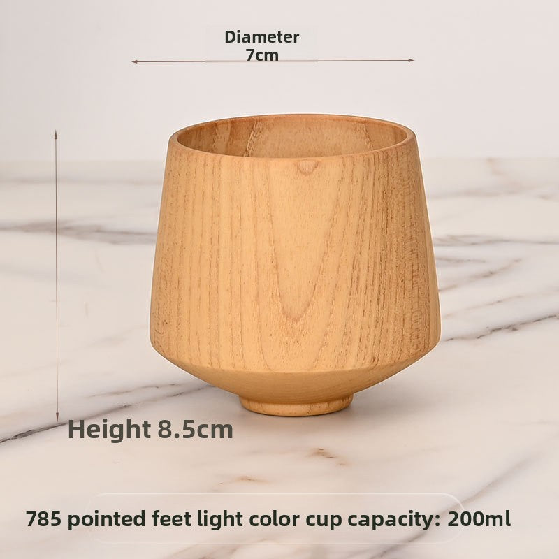Solid Wood Carbonized Tea Whiskey Drinking Cups