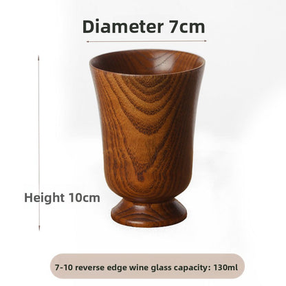Solid Wood Carbonized Tea Whiskey Drinking Cups