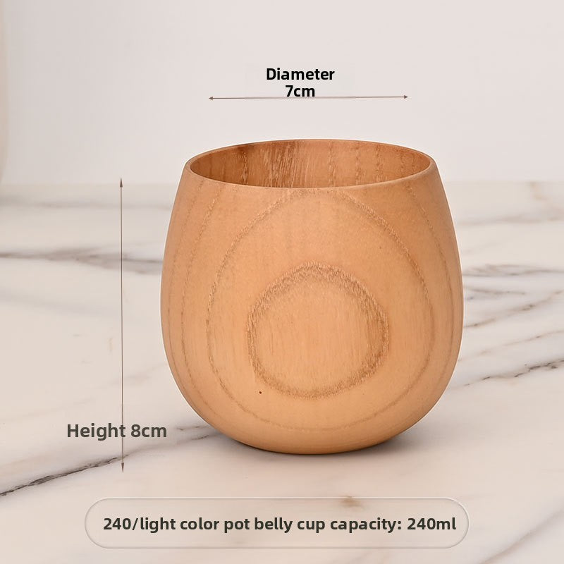 Solid Wood Carbonized Tea Whiskey Drinking Cups