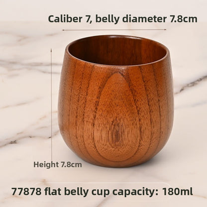 Solid Wood Carbonized Tea Whiskey Drinking Cups