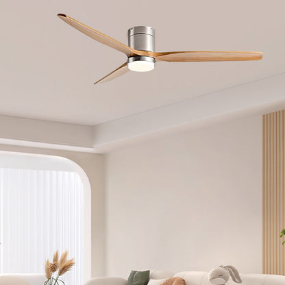 Solid Wood Ceiling Fan with Light
