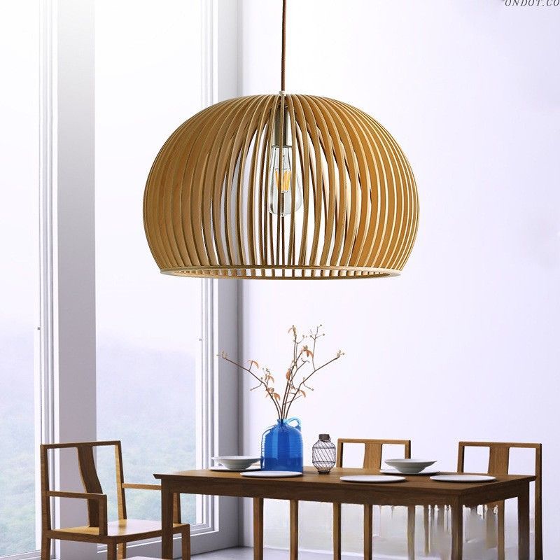 Solid wood chandelier