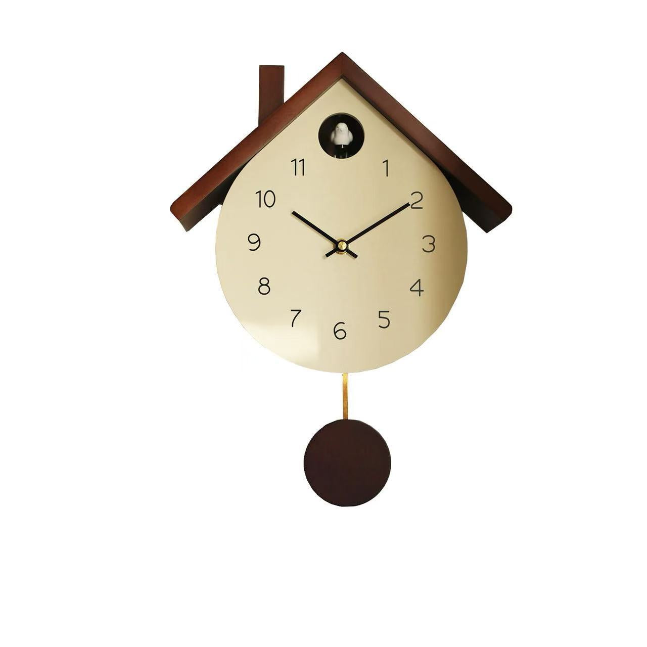 Solid Wood Chiming Bird Clock
