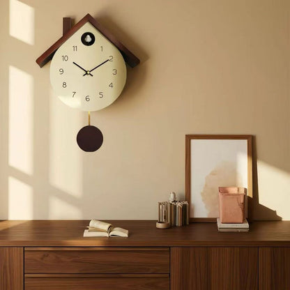 Solid Wood Chiming Bird Clock