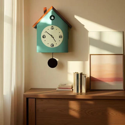 Solid Wood Chiming Bird Clock