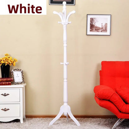 Solid Wood Coat Rack Modern Movable Hanger