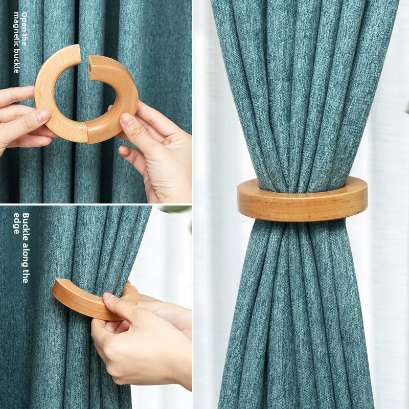 Solid wood curtain ring