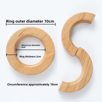 Solid wood curtain ring
