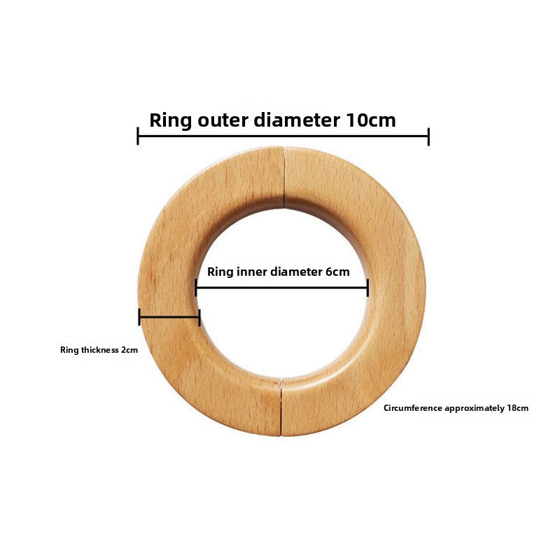 Solid wood curtain ring