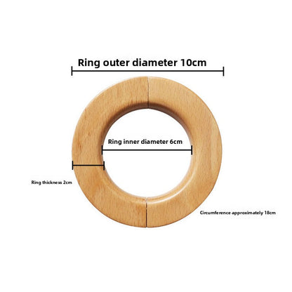 Solid wood curtain ring