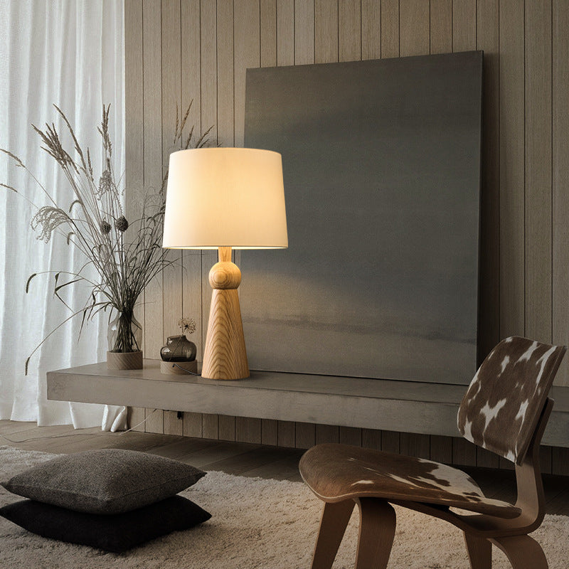 Solid wood desk lamp