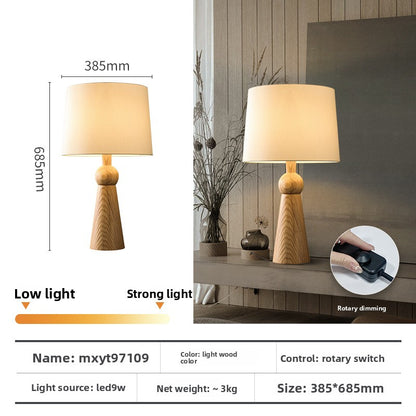 Solid wood desk lamp