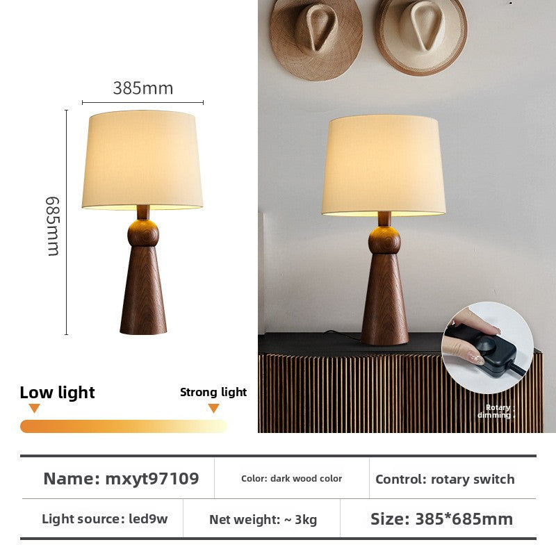 Solid wood desk lamp