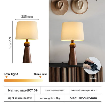Solid wood desk lamp