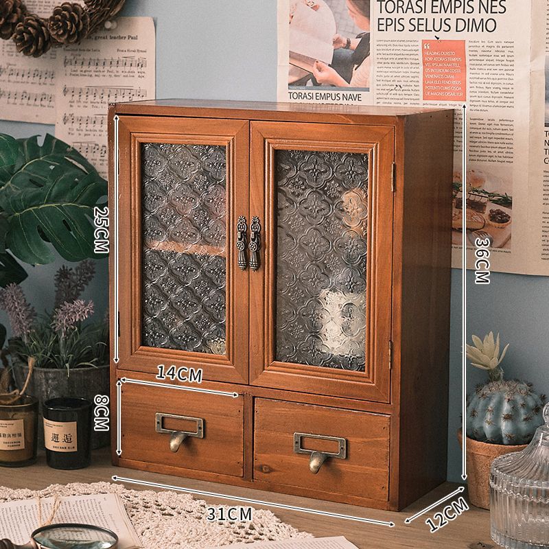 Solid Wood Desktop Storage Cabinet Display Cabinet