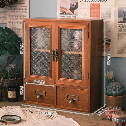 Solid Wood Desktop Storage Cabinet Display Cabinet