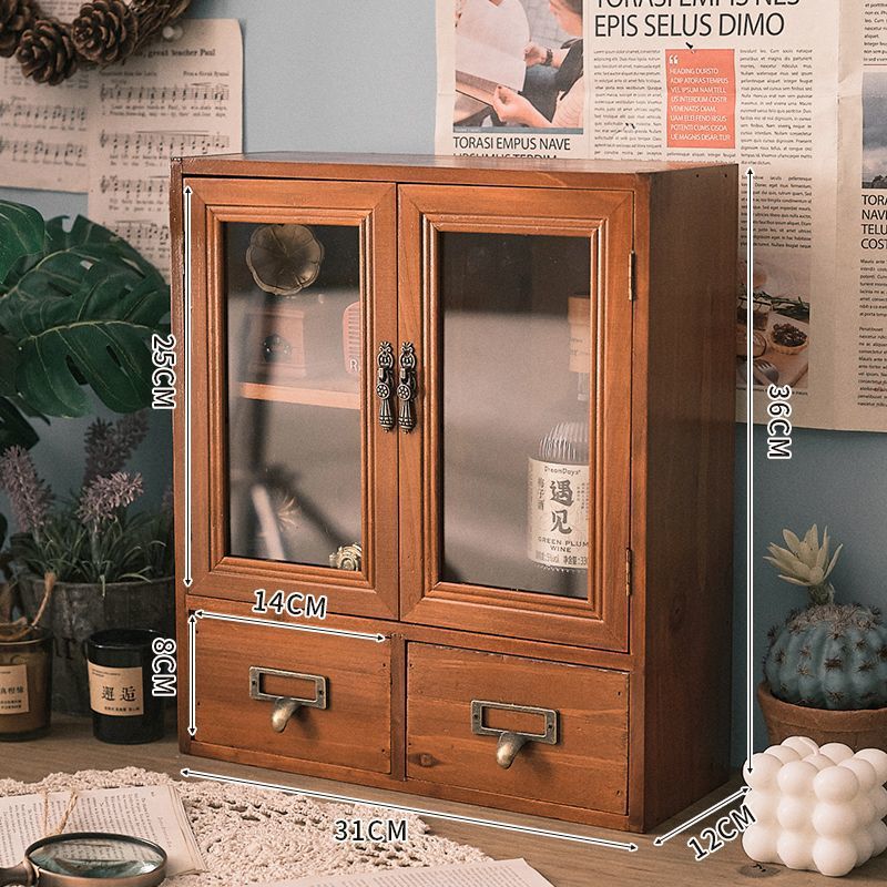 Solid Wood Desktop Storage Cabinet Display Cabinet