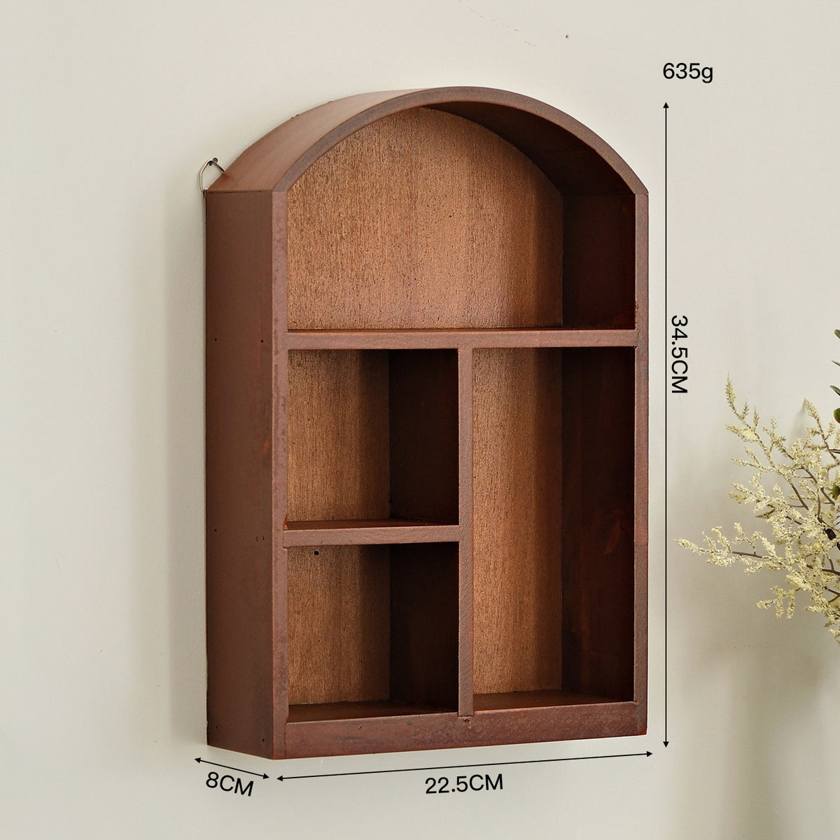 Solid Wood Desktop Storage Organizer with Drawer
