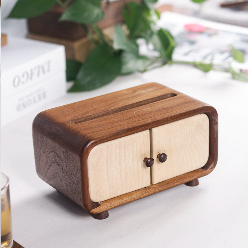 Solid Wood Desktop Tissue Box