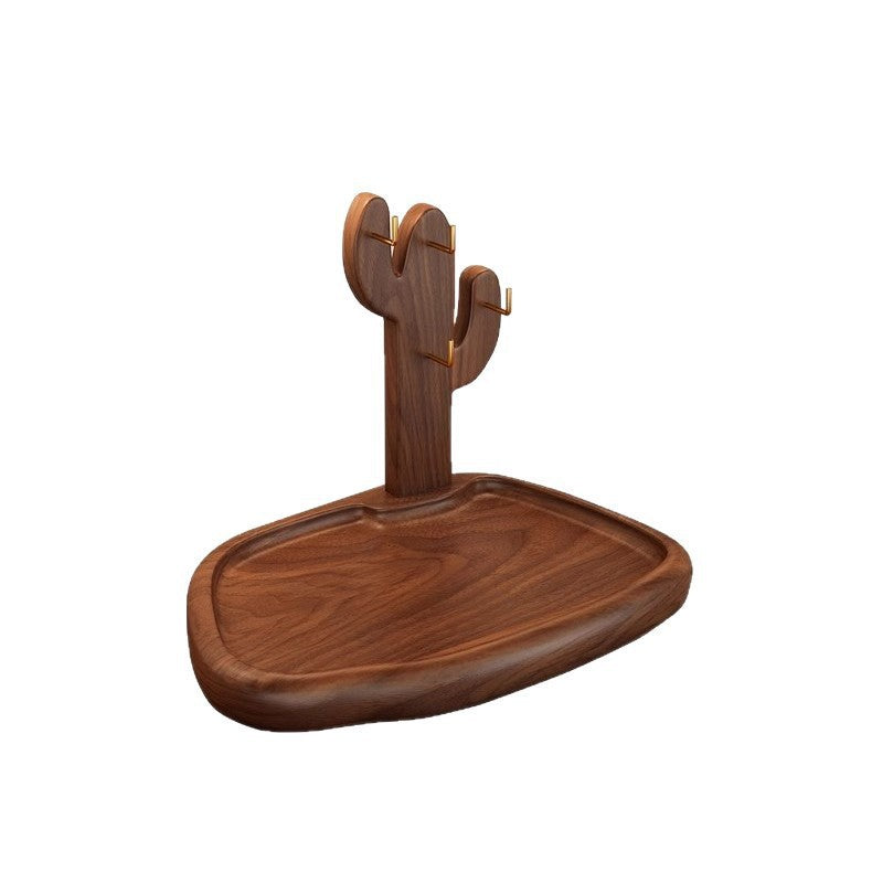Solid Wood Entryway Organizer Rack for Keys and Accessories