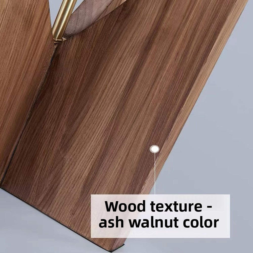 Solid Wood Floor Lamp with Adjustable Lighting