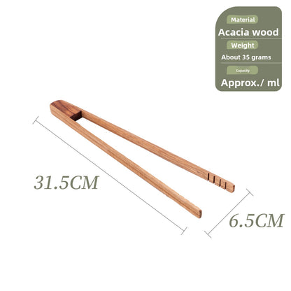 Solid Wood Food Tongs, Snack Food Tongs